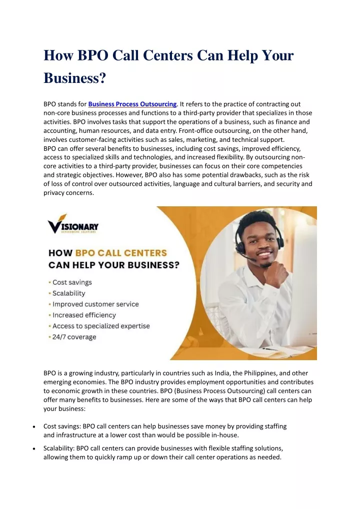 how bpo call centers can help your business