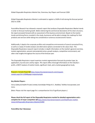 global disposable respirators market size