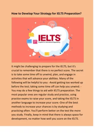 how to develop your strategy for ielts preparation