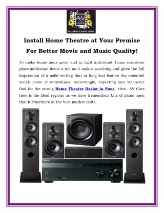 install home theatre at your premise