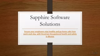 sapphire software solutions