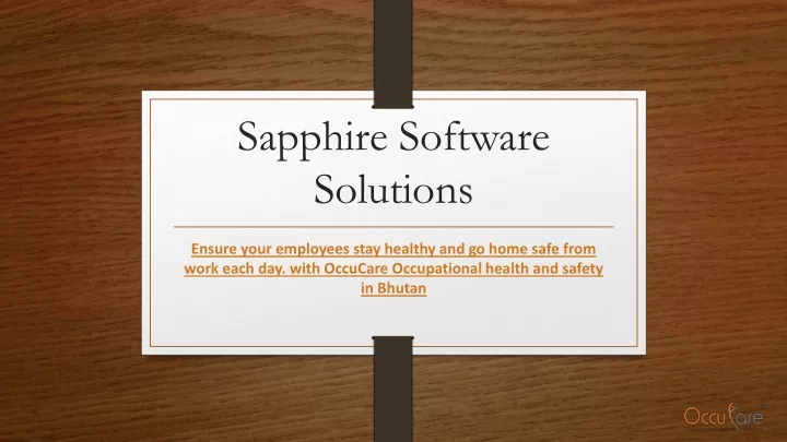 sapphire software solutions