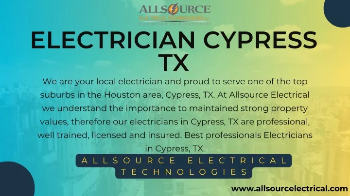 electrician cypress tx suburbs in the houston