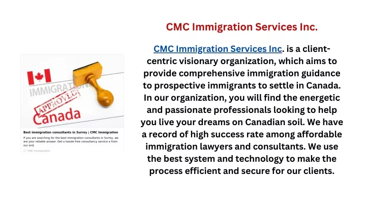 cmc immigration services inc