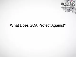 what does sca protect against