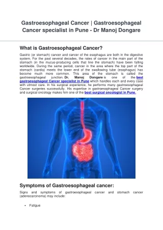 Gastroesophageal Cancer