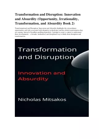 Transformation and Disruption_ Innovation and Absurdity