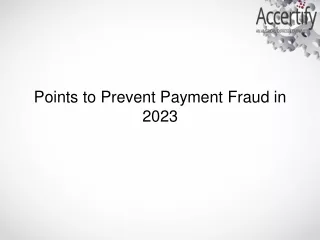 Points to Prevent Payment Fraud in 2023