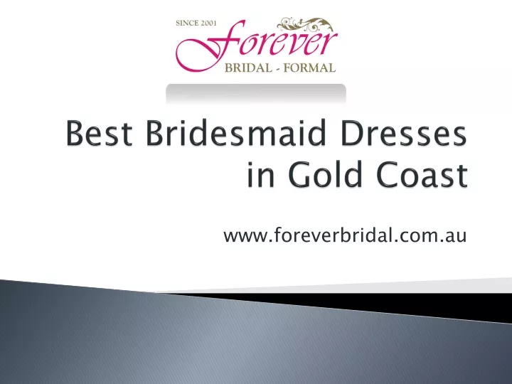 best bridesmaid dresses in gold coast