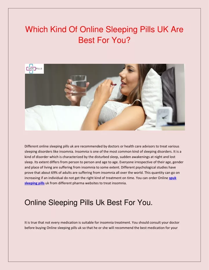 which kind of online sleeping pills uk are best