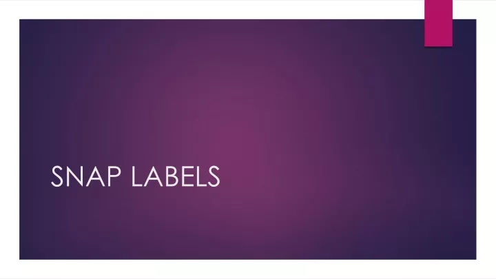 snap labels