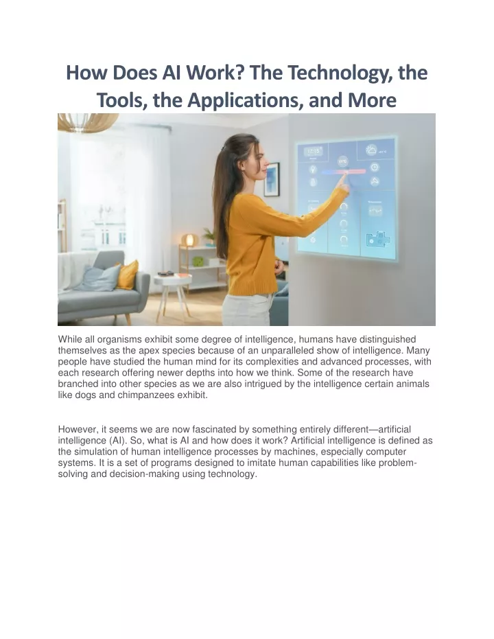 how does ai work the technology the tools