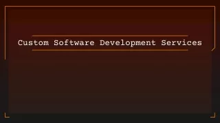 custom software development services