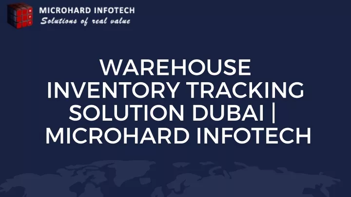 warehouse inventory tracking solution dubai