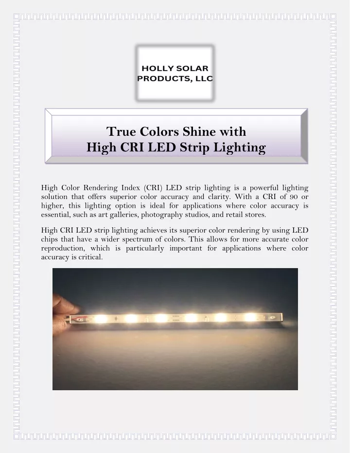 true colors shine with high cri led strip lighting