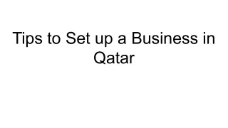 tips to set up a business in qatar