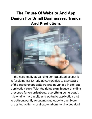 The Future Of Website And App Design For Small Businesses_ Trends And Predictions