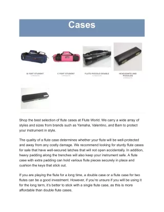 Protective Flute Cases and Covers Online - Flute World