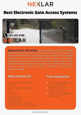 best electronic gate access systems best