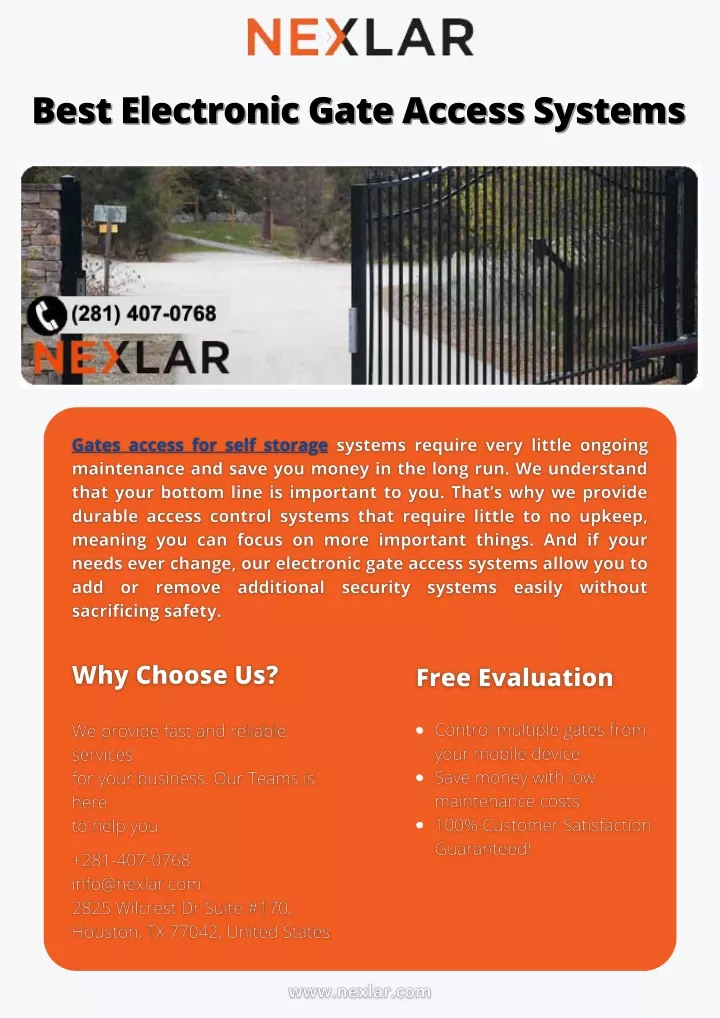 best electronic gate access systems best