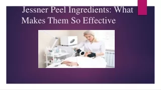 Jessner Peel Ingredients