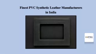 Finest PVC Synthetic Leather Manufacturers in India
