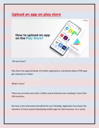 upload an app on play store