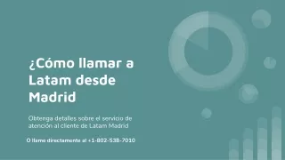 ¿Cómo llamar a Latam desde Madrid