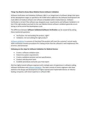 things you need to know about medical device