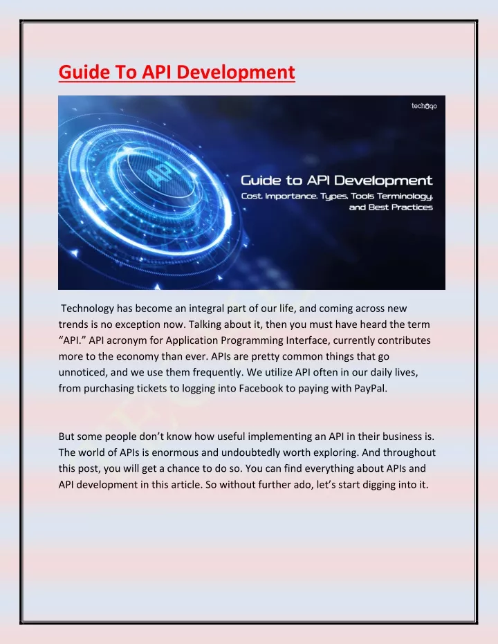 PPT - Guide To API Development PowerPoint Presentation, free download ...