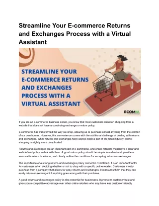 streamline your e commerce returns and exchanges