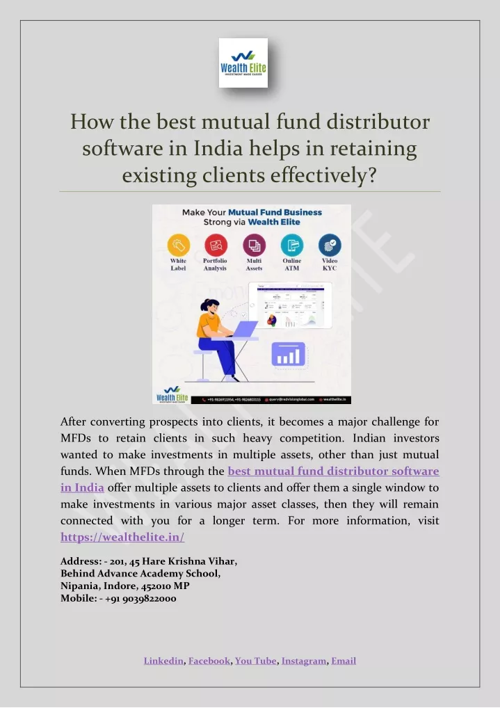 how the best mutual fund distributor software