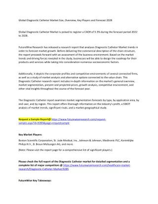 global diagnostic catheter market size overview