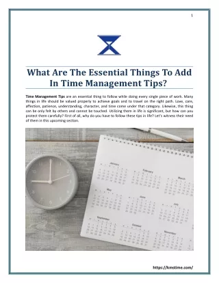 What Are The Essential Things To Add In Time Management Tips