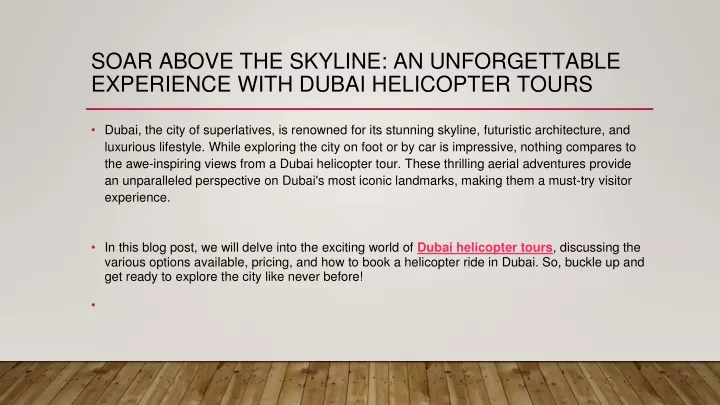 soar above the skyline an unforgettable experience with dubai helicopter tours