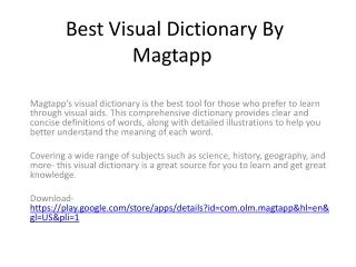 Best Visual Dictionary By Magtapp