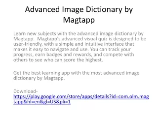 advanced image dictionary by magtapp