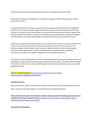 global infectious disease testing market size