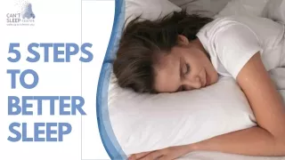 5 steps for better sleep