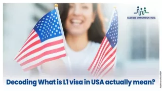 Decoding what is l1 visa in USA actually mean?