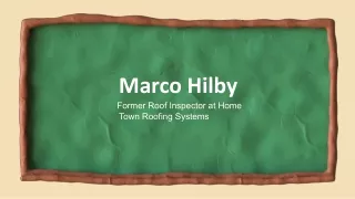 Marco Hilby - A Rational and Reliable Professional