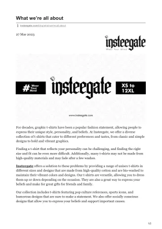 What were all about - Insteegate