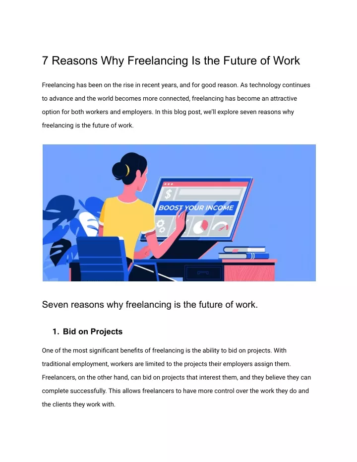 7 reasons why freelancing is the future of work