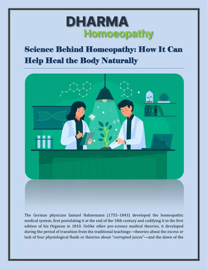 PPT - Science Behind Homeopathy: How It Can Help Heal The Body ...