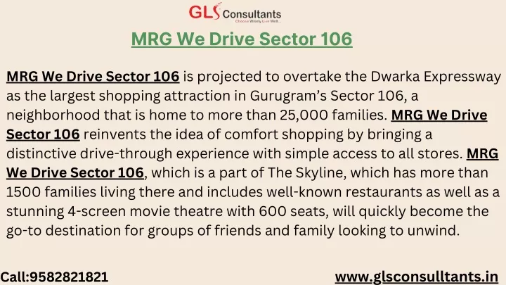 mrg we drive sector 106