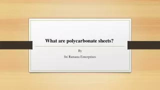 what are polycarbonate sheets