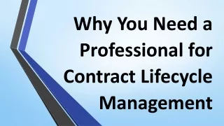 why you need a professional for contract
