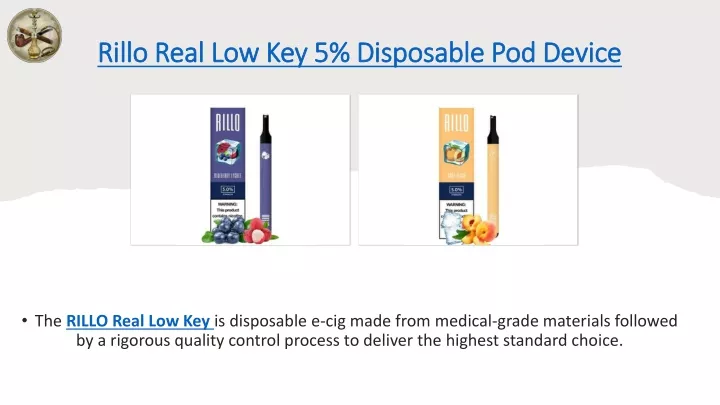 rillo real low key 5 disposable pod device