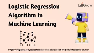logistic regression algorithm in machine learning