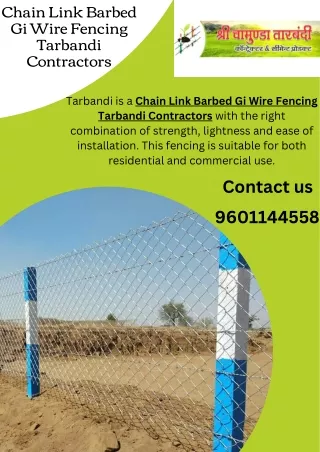 Best Chain Link Barbed Gi Wire Fencing Tarbandi Contractors